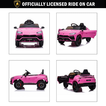 Lamborghini 12 V Powered Ride on Cars, Remote Control, Battery Powered, Pink