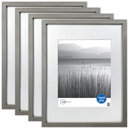 Mainstays 8x10 Linear Gallery Wall Picture Frame, Black, Set of 6