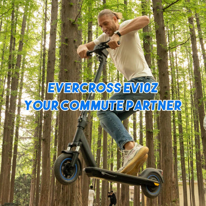 EVERCROSS Electric Scooter Adults, 10 " Solid Tires, 500W Motor up to 19 MPH, 22 Miles Long-Range Battery, Folding Commuter Electric Scooter for Adults & Teenagers