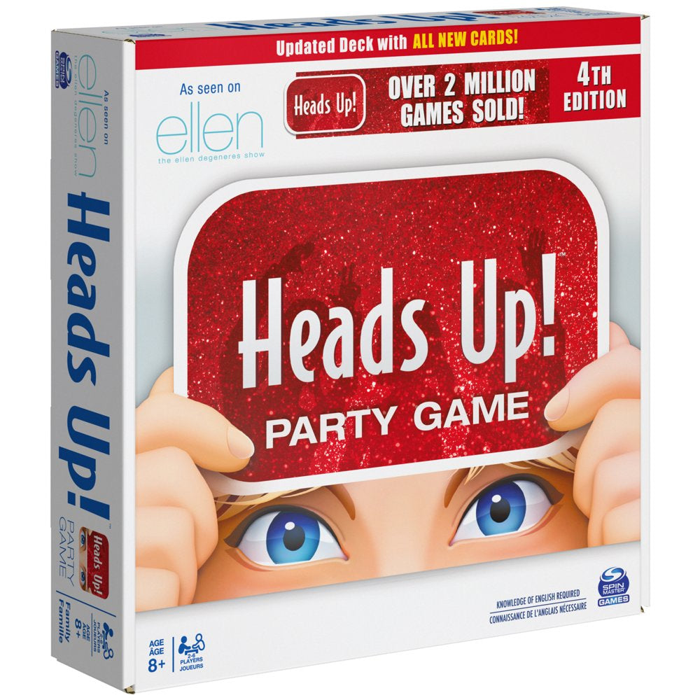 Head’s Up! Party Game 4th Edition, Word Guessing Board Game for Kids and Families Ages 8 and up