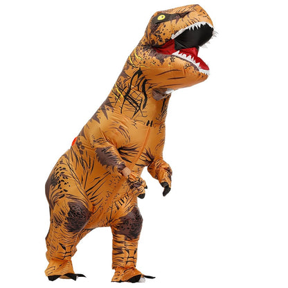 T-Rex Inflatable Dinosaur Costume for Adult, Blow up Jurassic Costume Dress Cosplay Decorations for Halloween Christmas Party, One Size