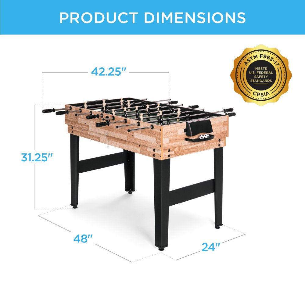 Best Choice Products 2x4ft 10-in-1 Combo Game Table Set w/ Hockey, Foosball, Pool, Shuffleboard, Ping Pong - Natural