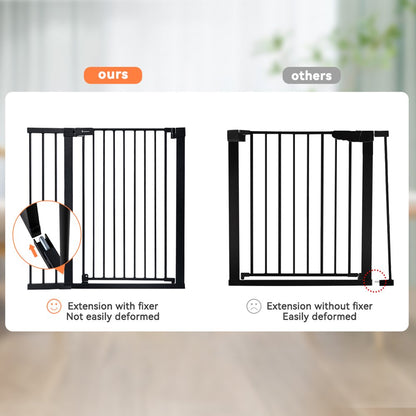 36'' Extra Tall Baby Gate, 29.5-48.4'' Wide Toddler Gates for Doorway Stairs