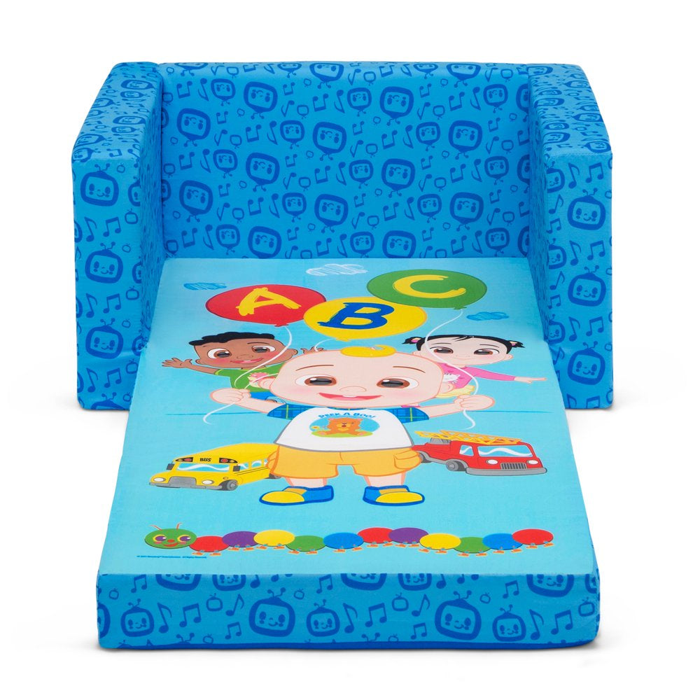 CoComelon Cozee Flip-Out Chair - 2-in-1 Convertible Sofa to Lounger by Delta Children