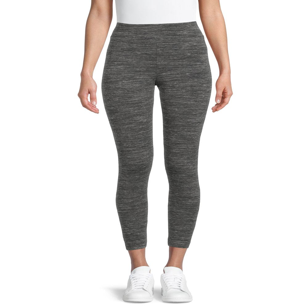 Time And Tru Women's High Rise Ankle Knit Leggings