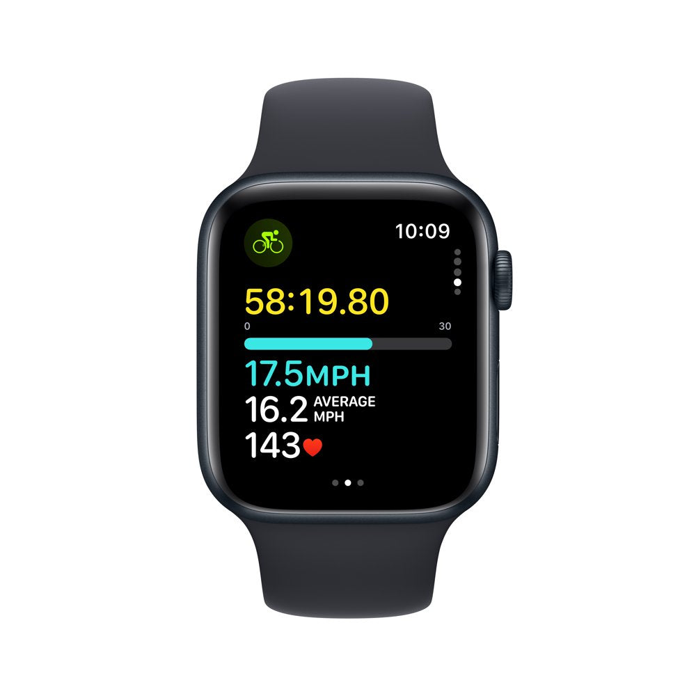 Apple Watch SE (2023) GPS 44mm Midnight Aluminum Case with Midnight Sport Band - M/L