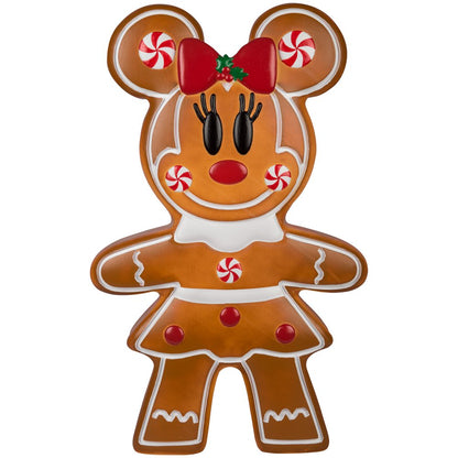 24 inch LED Lighted Gingerbread Minnie Mouse Blow Mold Outdoor Christmas Décor Disney