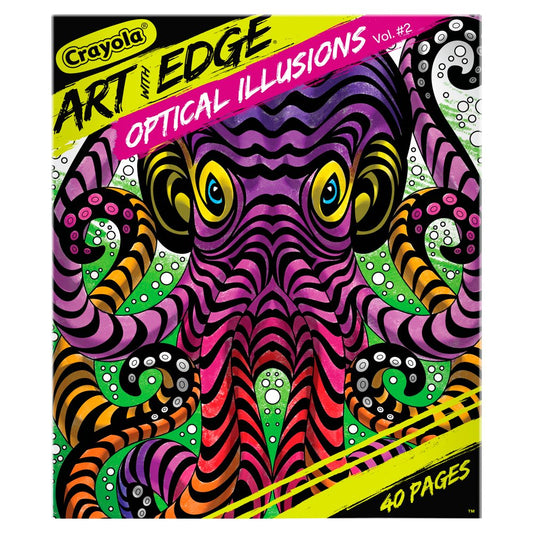 Crayola Art with Edge Optical Illusions Coloring Book, 40 Pages, Child