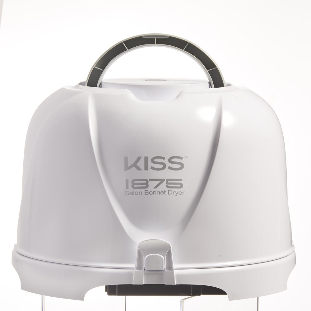 KISS USA Salon Professional Bonnet Ceramic Portable Hair Dryer, 1875 Watts, White