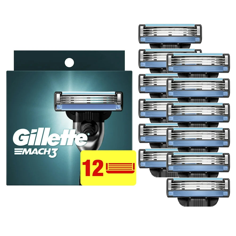 Gillette Mach3 Men's Razor Blades, 12 Blade Refills