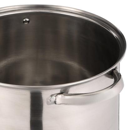 12-Qt Stainless Steel Stock Pot with Metal Lid