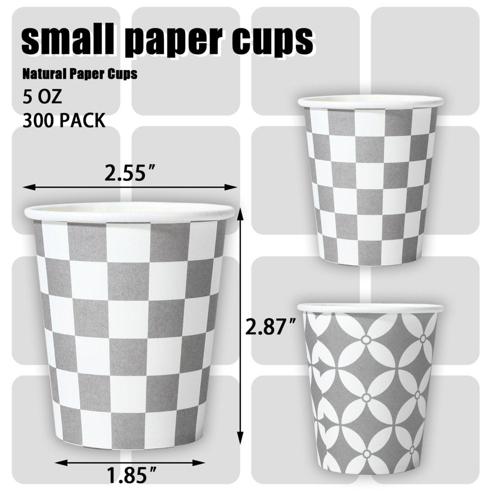 Lamosi 5 oz 300 Pack Disposable Paper Cups Mouthwash Cups Espresso Cups Gray