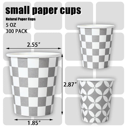 Lamosi 5 oz 300 Pack Disposable Paper Cups Mouthwash Cups Espresso Cups Gray