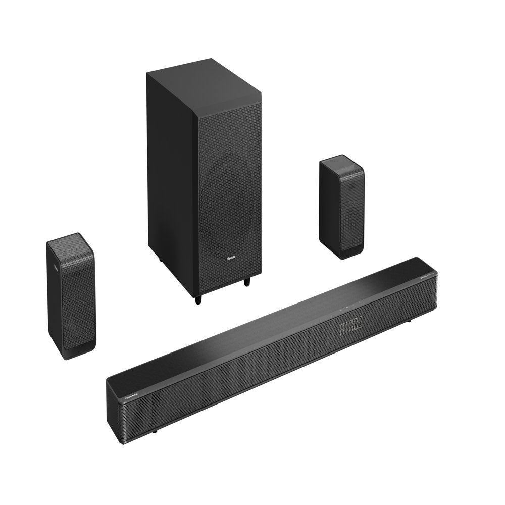 Hisense AX Series 5.1.2 Ch 420W Soundbar with Wireless Subwoofer, Wireless Rear Speakers, and Dolby Atmos (AX5120G, 2023 Model)