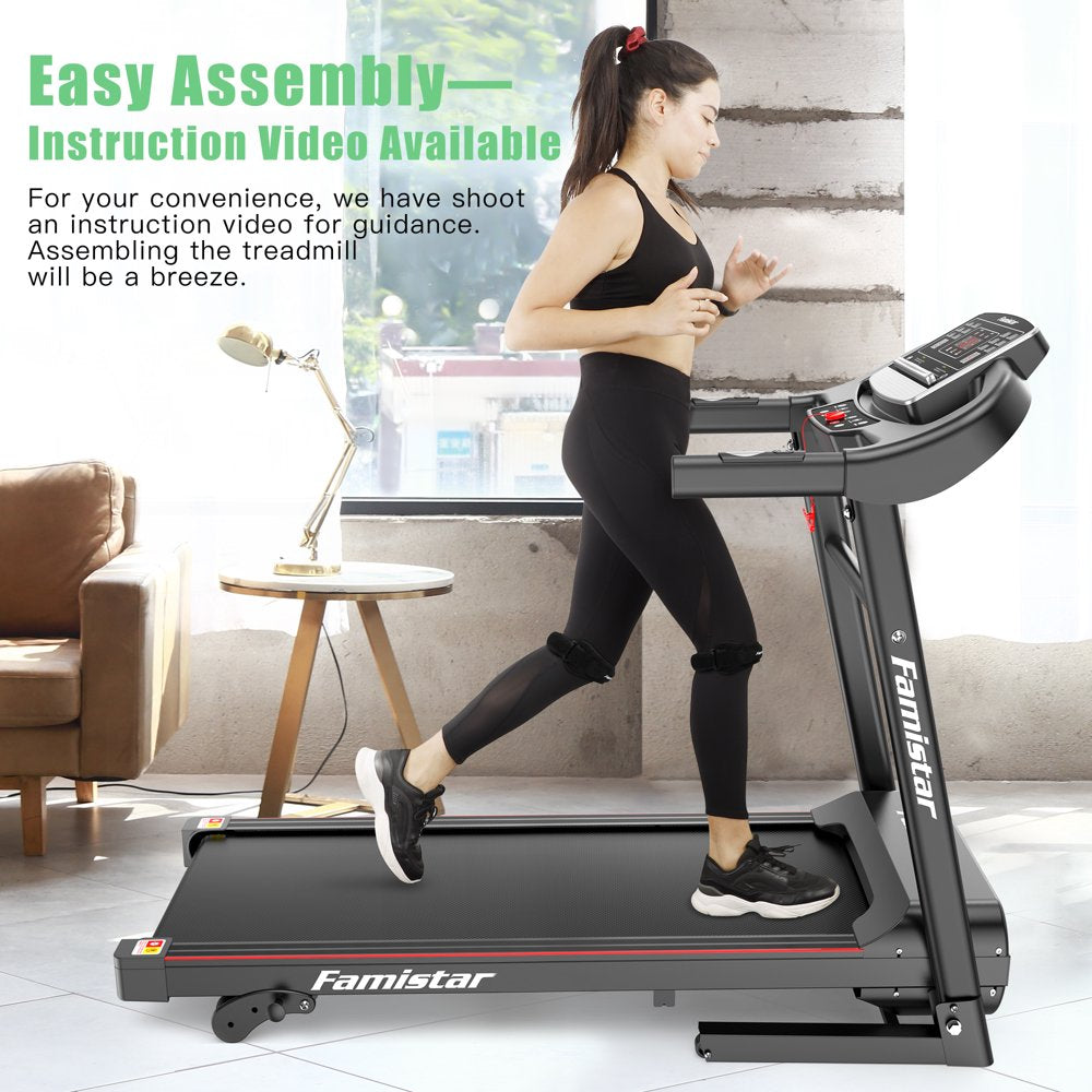 Holiday Clearance Folding Incline Treadmill for Home with Smart LCD Display, 220Lbs, 12 Programs 3 Modes, MP3 Music Speaker, 2.5HP Electric Foldable Treadmill Running Machine, Knee Strap Gift