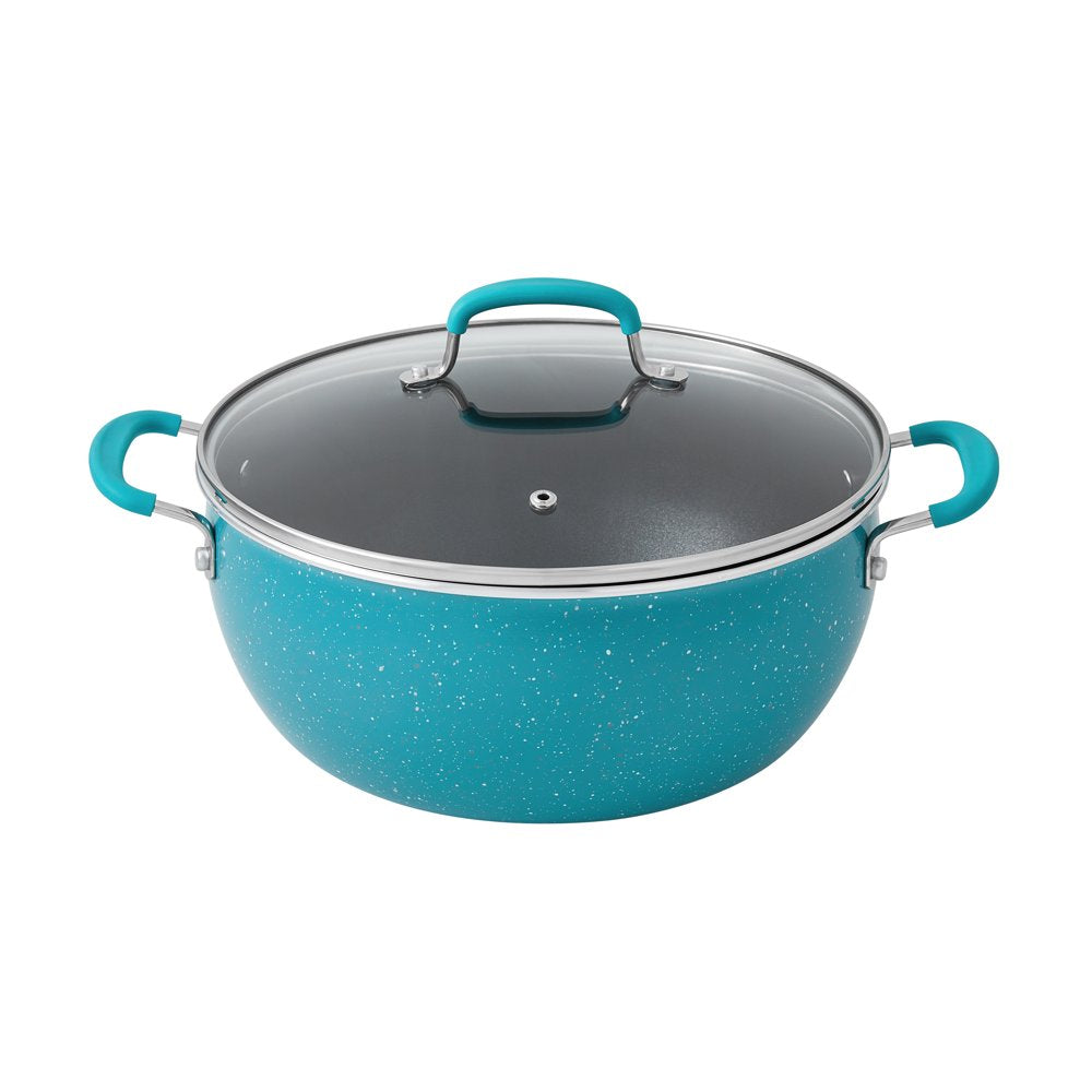 The Pioneer Woman Brilliant Blooms 38-Piece Cookware Set, Teal