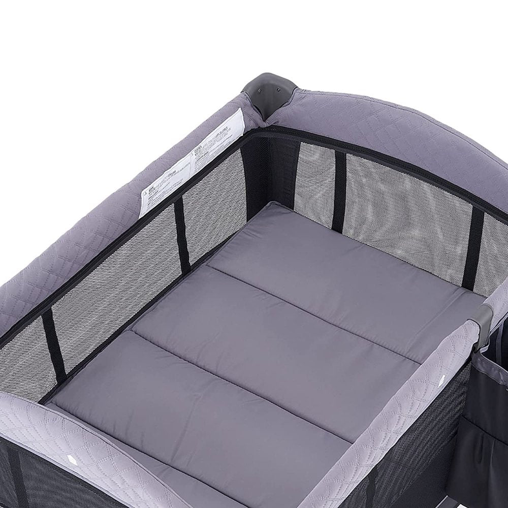 Pamo Babe Unisex Portable Baby Nursery Center Play Yard Include Wheels, Canopy and Changing Table(Grey)