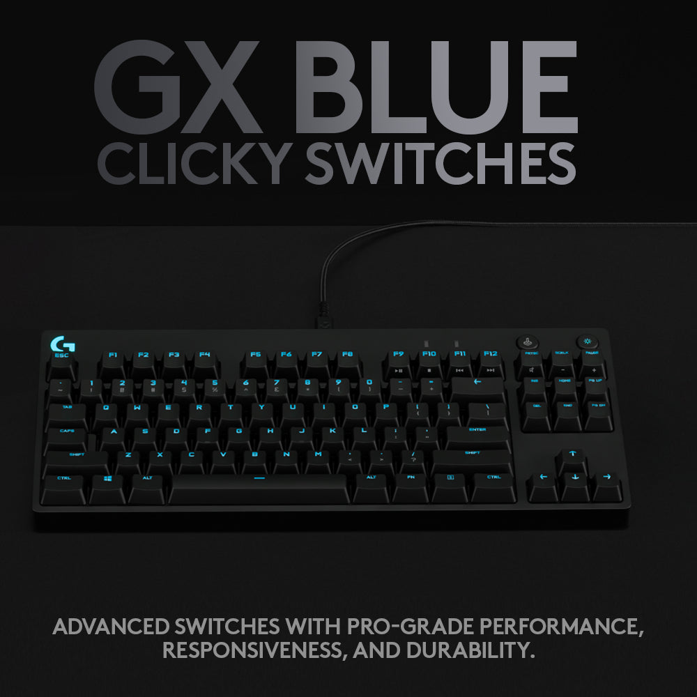 Logitech G PRO Mechanical Gaming Keyboard, Ultra Portable Tenkeyless Design, Detachable Micro USB Cable, 16.8 Million Color LIGHTSYNC RGB Backlit Keys