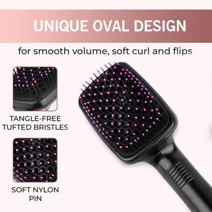 Hair Dryer Brush, Jungle Wave 2 in 1 Negative Ion Blow Dryer with Comb, Fast Drying Hair Dryer Hot Air Brush