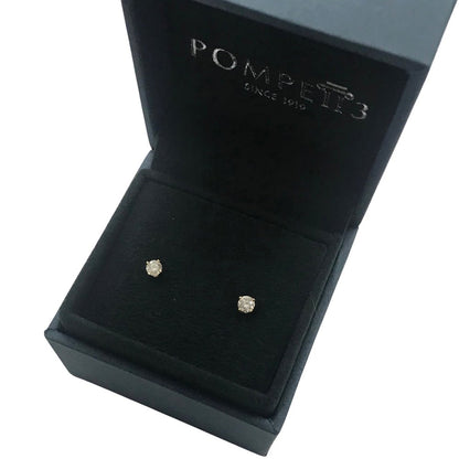 Pompeii3 1/4 Carat Genuine Diamond Stud Earrings in 14k White Gold (I2-I3 Clarity, IJ Color)