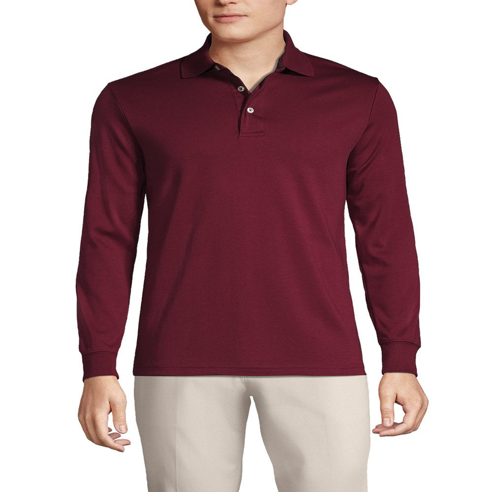 Lands' End Men's Long Sleeve Super Soft Supima Polo Shirt