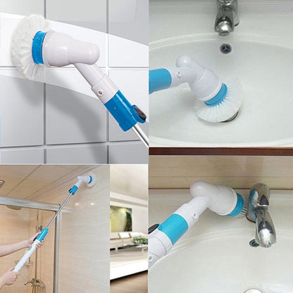 Maple Star Electric Spin Scrubber with Long Handle and Cordless Shower Floor for Cleaning Tub Tile