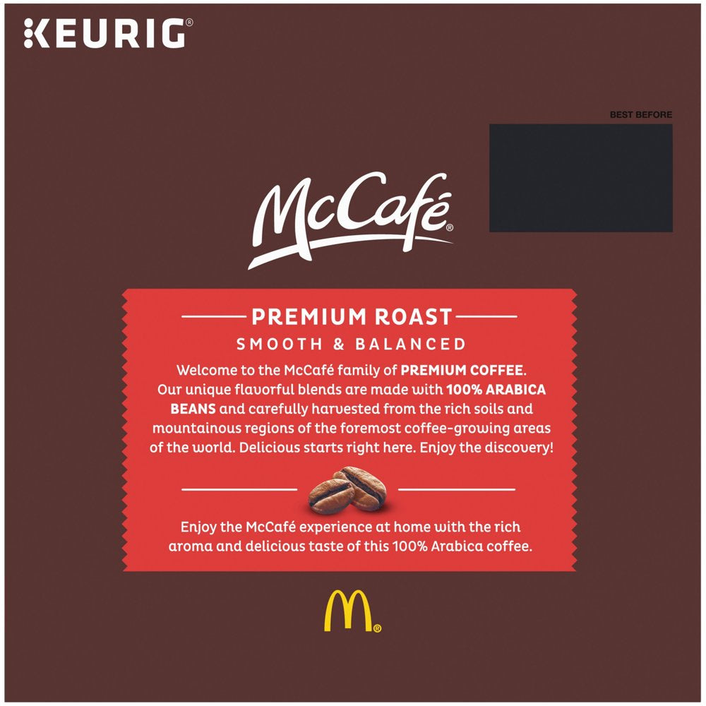 (2 pack) McCafe Premium Roast Medium Coffee K-Cup Pods, Caffeinated, 48 ct - 16.6 oz Box