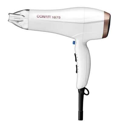 Conair Double Ceramic Technology Hair Dryer with Concentrator, 1875 Watts, Metallic 565DCR