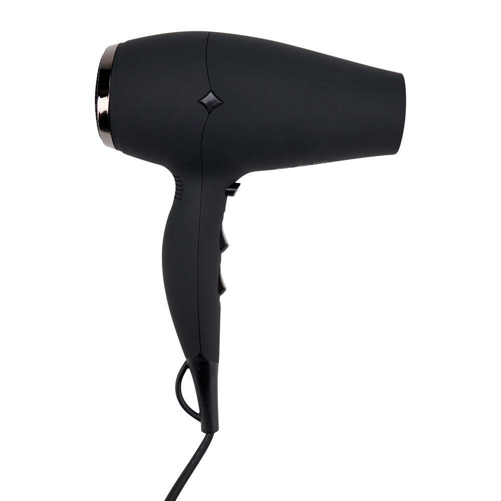 Tresemmé Thermal Creations Rubber Finish Travel Size Professional Tourmaline Ceramic Hair Dryer, 1875 Watts, Black