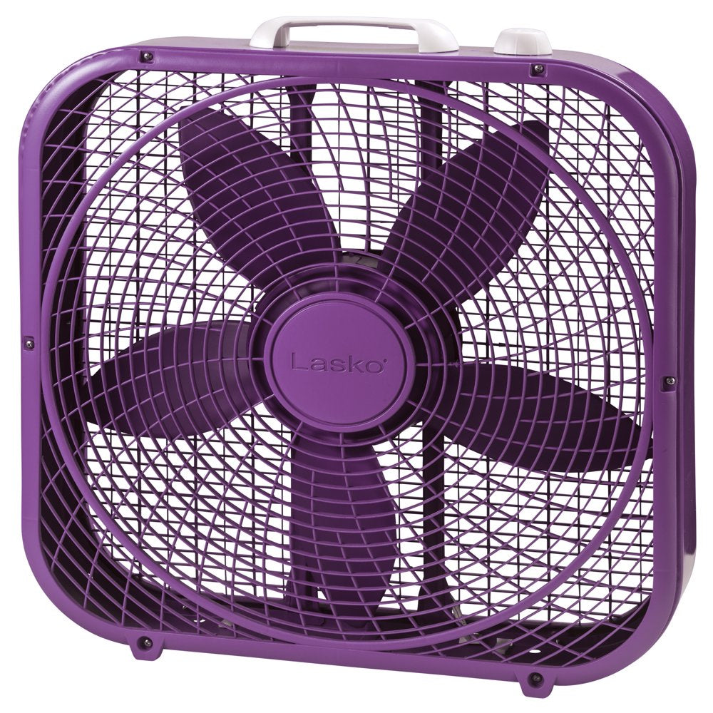 Lasko Cool Colors 20" 3-Speed Box Fan, Model B20308