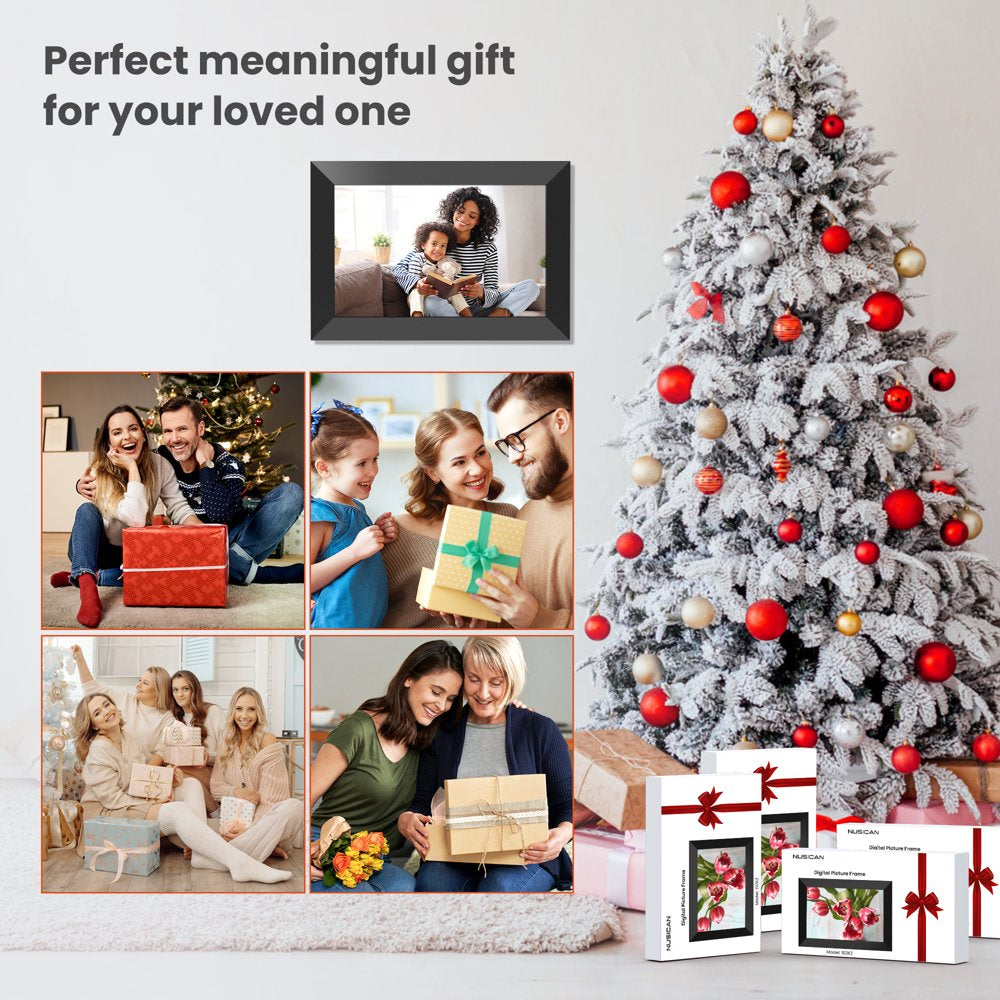 10.1 Inch WiFi Digital Photo Frame 3Pack, Nusican Smart Cloud HD Touch Screen Picture Frame with 32G Storage, Electronic WiFi Photo Frame Support share instant Photo &Video, Best Gift for Friends !