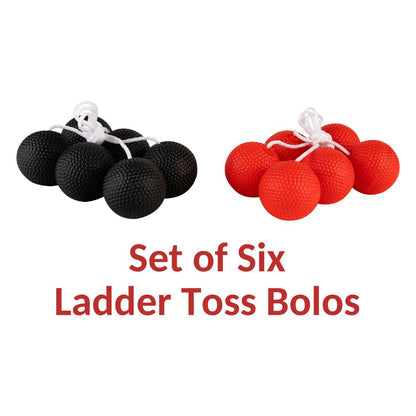  Foldable Ladder Toss Game, Red, Green and Black