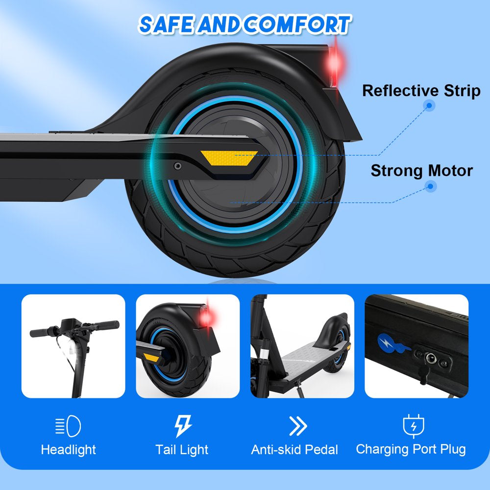 EVERCROSS Electric Scooter Adults, 10 " Solid Tires, 500W Motor up to 19 MPH, 22 Miles Long-Range Battery, Folding Commuter Electric Scooter for Adults & Teenagers