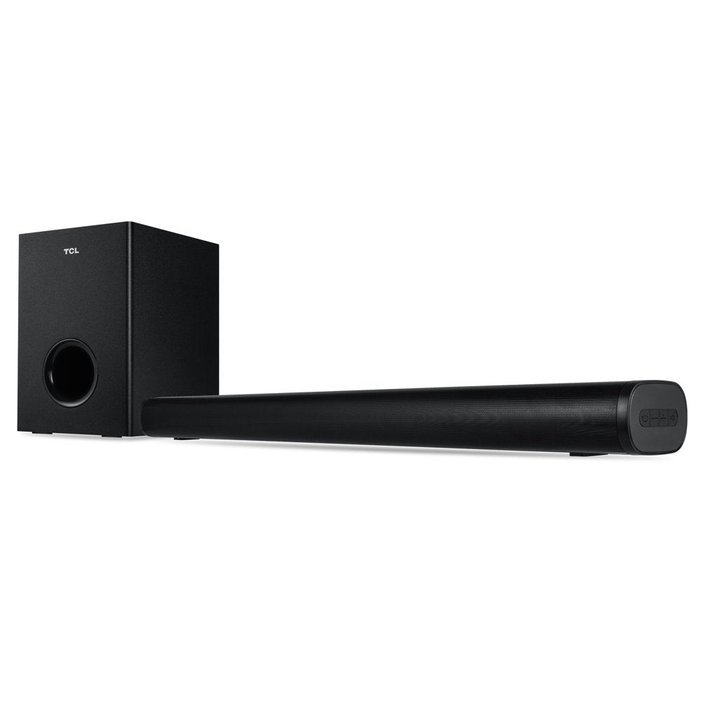 TCL Alto 5+ 2.1 Channel Home Theater Sound Bar with Wireless Subwoofer, Bluetooth 5.3, 31.9 inch, Black - S21BW