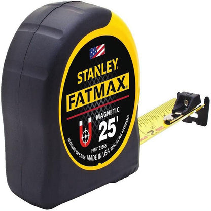 25 ft. L x 1.25" W Magnetic Tape Measure Yellow 1 pk