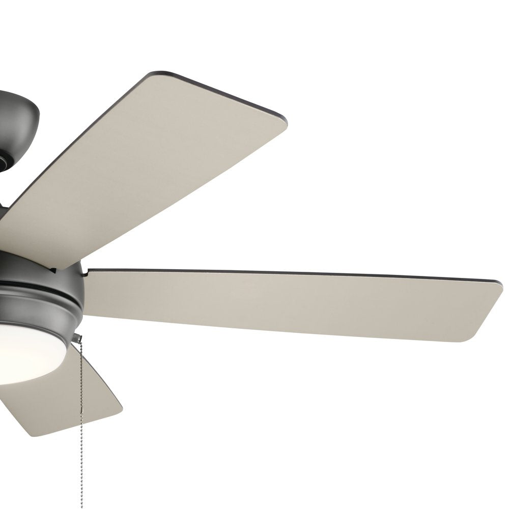 Kichler Starkk 52" Satin Black Integrated LED Ceiling Fan with Reversible Blades