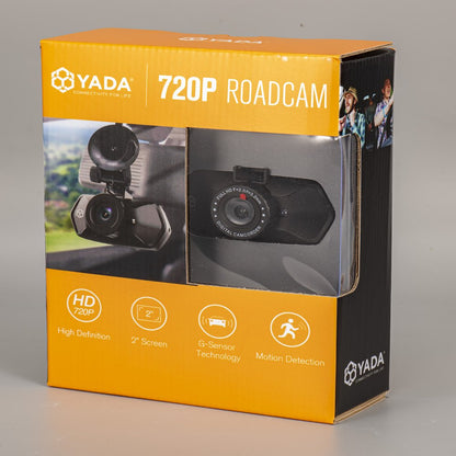 720P HD Roadcam Universally Compatible Window Mounted Dash Cam, 2" LCD Display, Loop Recording, G-Sensor Day/Night Security