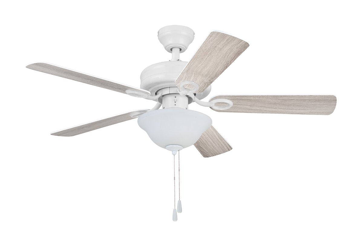 Mainstays 44" Black Traditional LED Ceiling Fan with 5 Blades, Light Kit, Pull Chains & Reverse Airflow