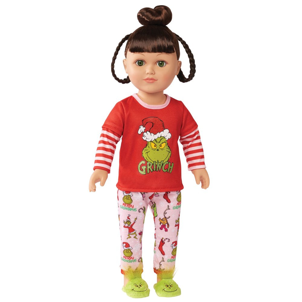 My Life As Poseable Grinch Sleepover 18 inch Doll, Brunette Hair, Green Eyes