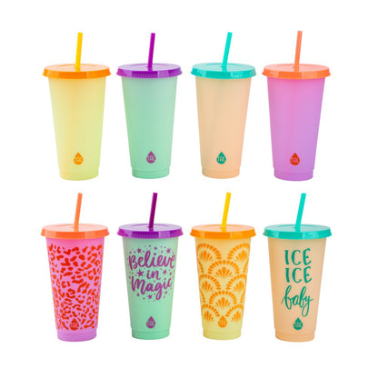  Color Changing Cups 24oz, 8 Pack