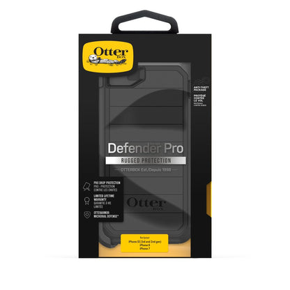 OtterBox Defender Series Pro Phone Case for Apple iPhone SE (3rd Gen-2022 and 2nd Gen-2020), iPhone 8, iPhone 7 - Black