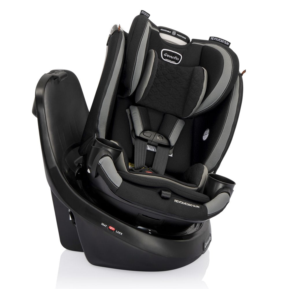 Revolve360 Slim 2-in-1 Rotational Car Seat with Quick Clean Cover (Salem Black)