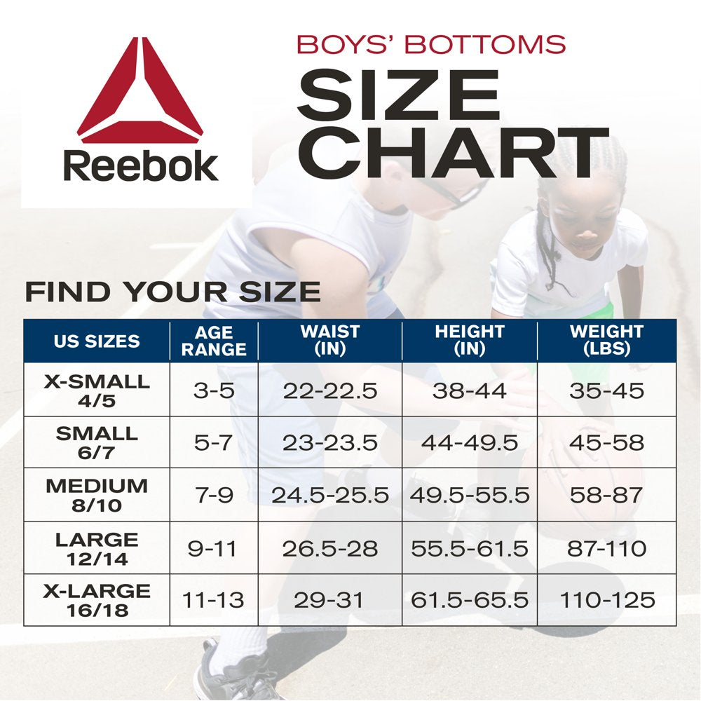 Reebok Boys Underwear Performance Boxer Briefs, 5-Pack