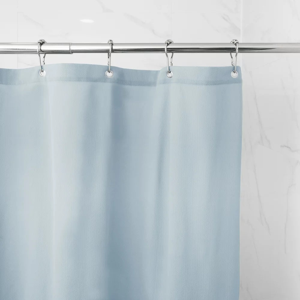 Waterproof Ultimate Shield Blue Linen Fabric Shower Curtain Liner, 70"x72" - Better Homes & Gardens