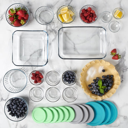 Anchor Hocking 30 Piece Glass Food Storage Containers & Glass Baking Dishes Set