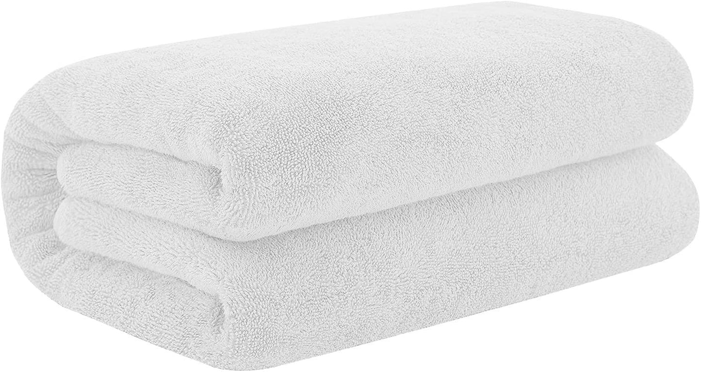 Dan River 100% Cotton Bath Sheet Jumbo Size| Soft Bath Sheets| Oversized Bath Towels| Quick Dry Bath Sheets| Absorbent Bath Sheets| Bath Sheets Spa Hotel|White Bath Sheet Towel Set|40x80 in|600 GSM