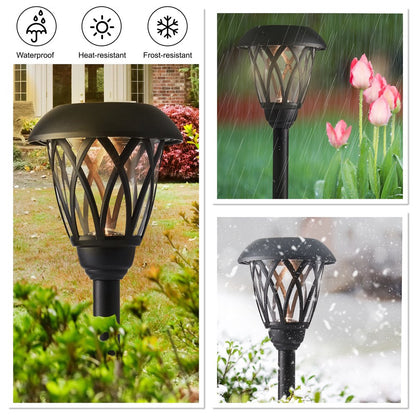 Mainstays Solar Powered Black Lattice LED Landscape Pathway Light with Glass Lens, 8 Lumens