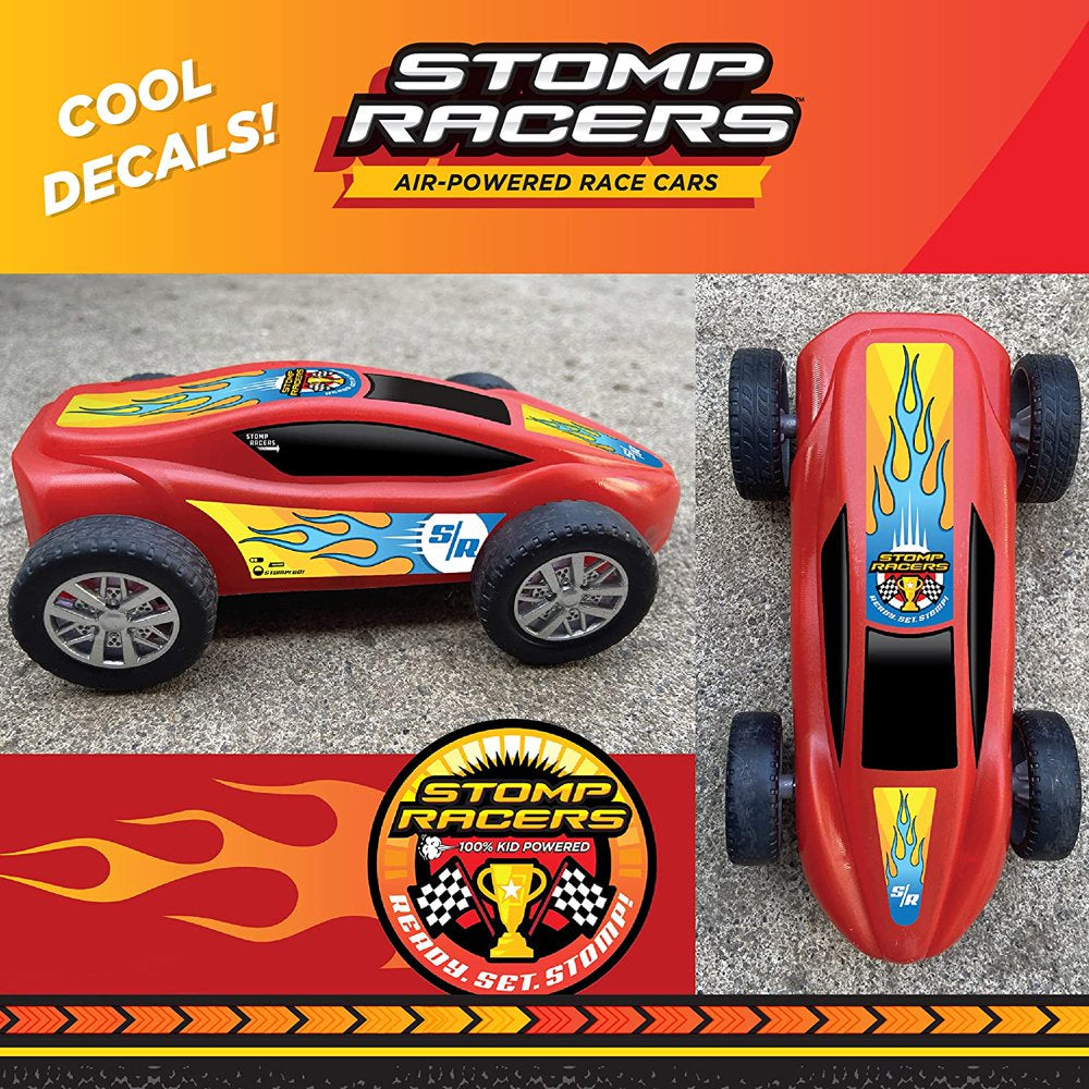 Stomp Rocket® Original Stomp Racers Launcher for Kids, 1 Toy Car, 1 Toy Car Launcher, 1 Jump Ramp and Race Car Stickers, Gift for Boys or Girls Age 5+