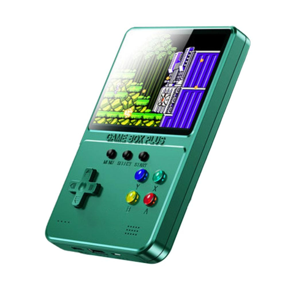 Handheld Game Console Portable Rechargeable Retro Video Game Console Support for Connecting TV and Two Players Green