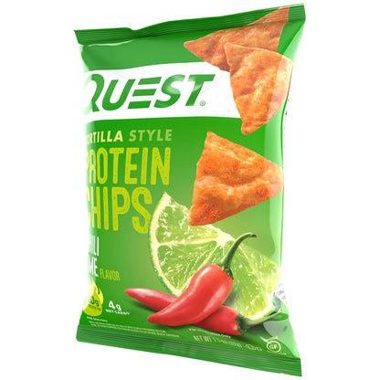 Quest Nutrition, Tortilla Style Protein Chips, Low Carb, High Protein, Chili Lime, 1.1 oz